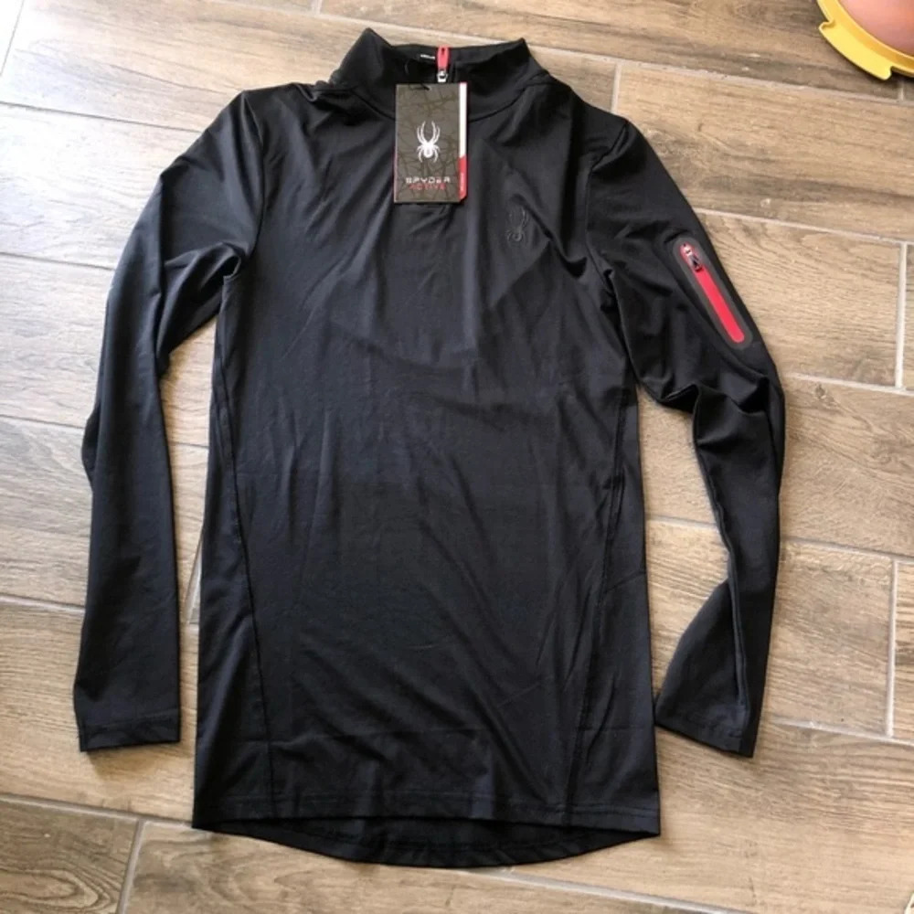 COPY - Mens- spyder active top red and black